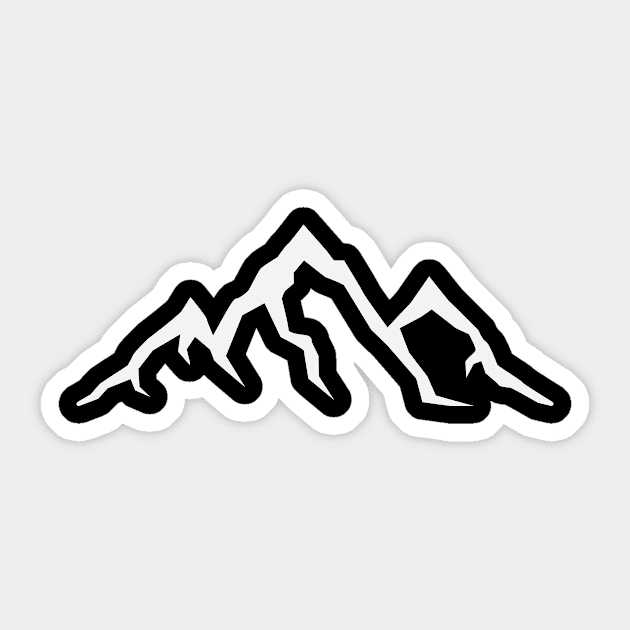 Mountain Range Summit Hiking Mountain Climbing Fun Outdoor Lifestyle Design Gift Idea Sticker by c1337s